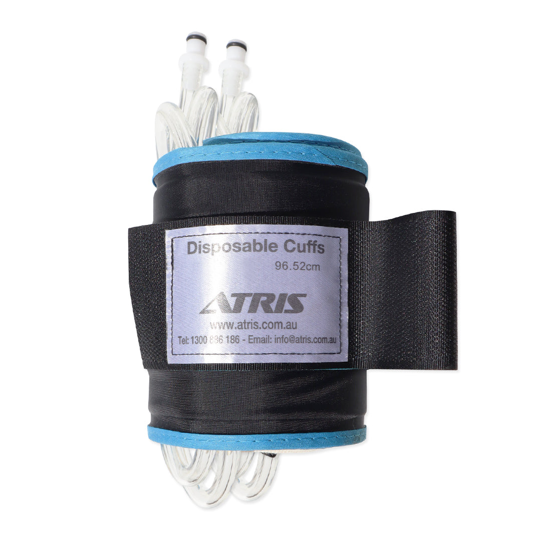 Single Use Sterile Tourniquet Cuff Long Leg 38", Dual Hose Atris